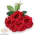 Kép 1/4 - Mű rózsa köteg tüskés 12 szál selyem 36 cm - piros szemből