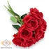 Kép 4/4 - Mű rózsa köteg tüskés 12 szál selyem 36 cm - piros ferde