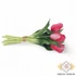 Kép 2/3 - Mű gumi tulipán köteg 7 szálas 29 cm - sötét rózsaszín oldalt