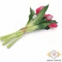 Kép 3/3 - Mű gumi tulipán köteg 7 szálas 29 cm - sötét rózsaszín hátul