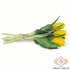 Kép 2/3 - Mű gumi tulipán köteg 7 szálas 29 cm - sárga oldalt