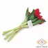 Kép 3/3 - Mű gumi tulipán köteg 7 szálas 29 cm - piros hátul