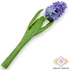 Kép 3/3 - Mű jácint szál bimbókkal selyem 39 cm - indigó hátul