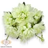 Kép 1/5 - Mű dahlia cameo csokor 7 szál selyem 37 cm - halványzöld szemből