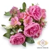Kép 3/4 - Mű hegymászó rózsa-hunyor csokor 7 szál selyem 36 cm - pink ferde