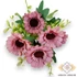 Kép 1/4 - Mű gerbera csokor közepes 7 szál selyem 34 cm - fáradt rózsaszín szemből