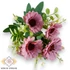 Kép 3/4 - Mű gerbera csokor közepes 7 szál selyem 34 cm - fáradt rózsaszín ferde