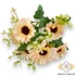 Kép 1/4 - Mű gerbera csokor közepes 7 szál selyem 34 cm - halványsárga szemből
