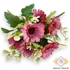 Kép 3/4 - Mű gerbera csokor közepes 7 szál selyem 34 cm - korallpiros ferde