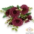 Kép 1/4 - Mű gerbera csokor közepes 7 szál selyem 34 cm - bordó szemből