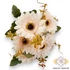 Kép 3/4 - Mű gerbera leandrii csokor 7 szál selyem 41 cm - halvány barack ferde