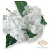 Kép 3/4 - Mű hortenzia csokor közepes 5 szál gumi 46 cm - fehér ferde