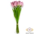 Kép 4/4 - Mű tulipán köteg nyíló 10 szál polifoam 51 cm - pink álló