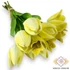Kép 1/4 - Mű tulipán köteg nyíló 10 szál polifoam 51 cm - sárga ferde