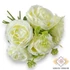 Kép 3/4 - Mű teltvirágú rózsa köteg 9 szál selyem 33 cm - törtfehér ferde