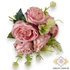 Kép 3/4 - Mű teltvirágú rózsa köteg 9 szál selyem 33 cm - rózsaszín ferde