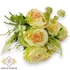 Kép 3/4 - Mű teltvirágú rózsa köteg 9 szál selyem 33 cm - halványsárga ferde