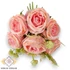 Kép 1/4 - Mű teltvirágú rózsa köteg 9 szál selyem 33 cm - pompadúr-rózsaszín szemből