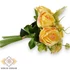 Kép 2/4 - Mű teltvirágú rózsa köteg 9 szál selyem 33 cm - sárga közeli