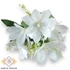 Kép 1/4 - Mű liliomfa csokor 7 szál bevonatos 37 cm - fehér szemből