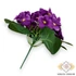 Kép 3/3 - Mű fokföldi ibolya csokor 5 szál selyem 18 cm - lila hátul