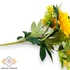Kép 3/4 - Mű napraforgó bokor 9 szál selyem 40 cm - sárga közeli