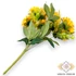 Kép 4/4 - Mű napraforgó bokor 9 szál selyem 40 cm - sárga hátul