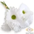 Kép 1/4 - Mű gerbera köteg kicsi 6 szál polifoam 27 cm - fehér ferde