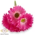 Kép 3/4 - Mű gerbera köteg kicsi 6 szál polifoam 27 cm - pink szemből