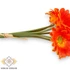 Kép 2/4 - Mű gerbera köteg kicsi 6 szál polifoam 27 cm - sötétnarancs közeli