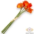 Kép 4/4 - Mű gerbera köteg kicsi 6 szál polifoam 27 cm - sötétnarancs hátul