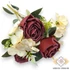 Kép 1/4 - Mű törzses rózsa vegyes csokor 7 szál selyem 44 cm - vörös ferde