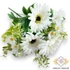 Kép 1/4 - Mű gerbera bokor selyem 11 szál 52 cm - fehér ferde