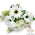 Kép 3/4 - Mű gerbera bokor selyem 11 szál 52 cm - fehér szemből