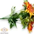 Kép 2/4 - Mű gerbera bokor selyem 11 szál 52 cm - narancs oldalt