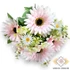 Kép 3/4 - Mű gerbera bokor selyem 11 szál 52 cm - rózsaszín szemből
