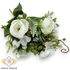 Kép 1/3 - Mű ranunculus vegyes csokor 5 szál selyem 33 cm- fehér szemből