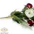 Kép 2/3 - Mű ranunculus vegyes csokor 5 szál selyem 33 cm - vörös-fehér közeli