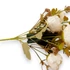 Kép 2/3 - Mű fodros paeonia csokor 7 szál selyem 32 cm - krémfehér közeli