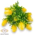 Kép 1/4 - Mű zöld banksia serrata csokor 7 szál 38 cm - sárga szemből