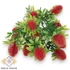 Kép 1/4 - Mű zöld banksia serrata csokor 7 szál 38 cm - piros szemből