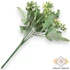 Kép 3/3 - Mű zöld repcsényretek csokor bimbós 6 szál 28 cm - zöld hátul