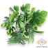 Kép 1/3 - Mű zöld monstera minima csokor 5 szál 33 cm - világoszöld szemből