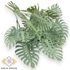 Kép 1/4 - Mű zöld monstera delicosa csokor mini 5 szál 39 cm - zöld szemből