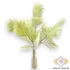 Kép 2/4 - Mű zöld pávatoll csokor antik 5 szál 36 cm - törtfehér álló