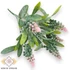 Kép 1/3 - Mű zöld senega polygala csokor 5 szál 30 cm - rózsaszín szemből