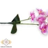 Kép 2/3 - Mű orchidea levéllel gumis 2 ág 47 cm - erikaviola közeli