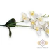Kép 2/3 - Mű orchidea levéllel gumis 2 ág 47 cm - fehér közeli