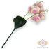 Kép 3/3 - Mű orchidea levéllel gumis 2 ág 47 cm - törtfehér-pink hátul