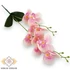 Kép 1/3 - Mű orchidea levéllel gumis 2 ág 47 cm - babarózsaszín szemből